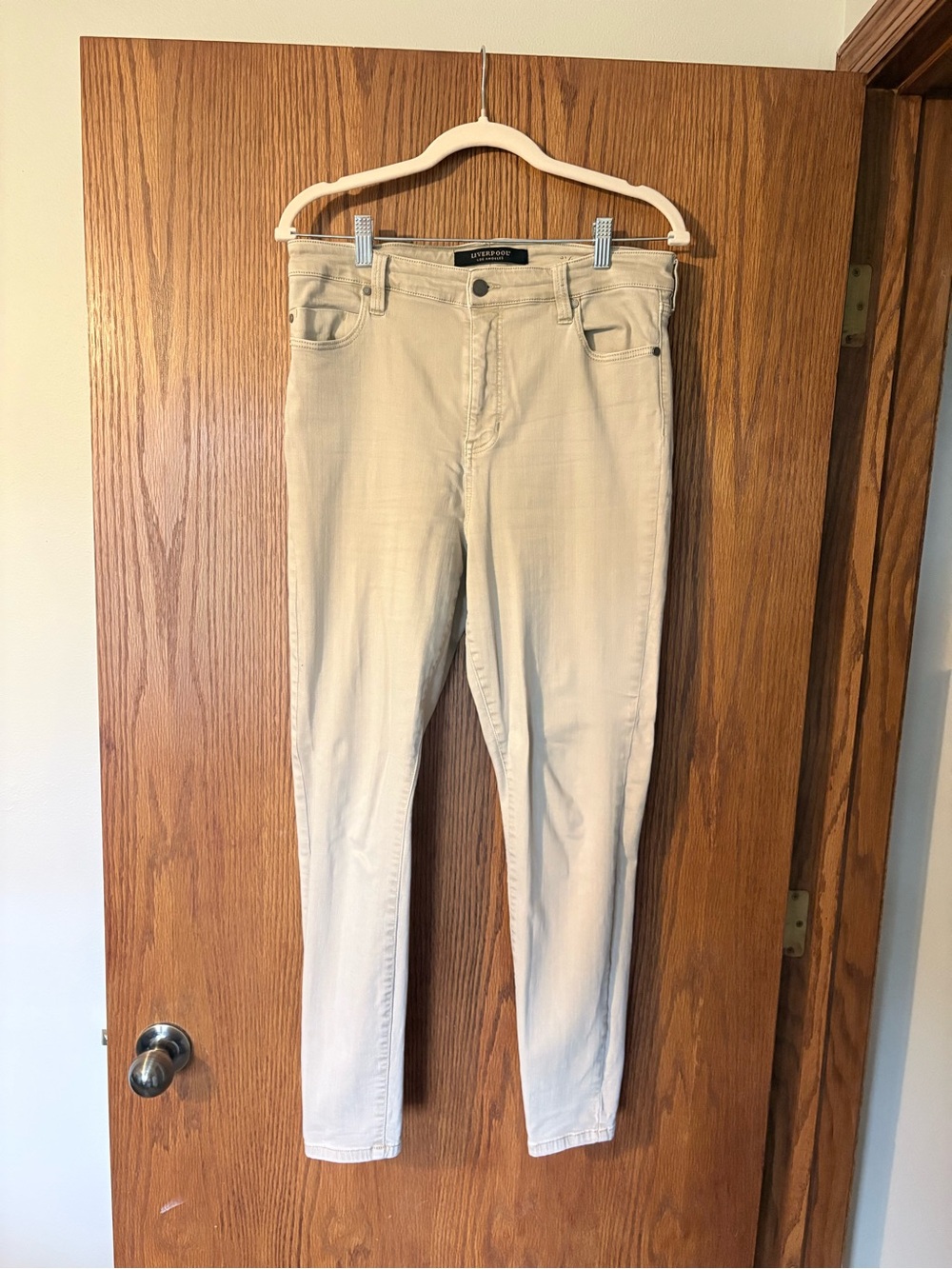Liverpool Neutral Beige Skinny Jeans